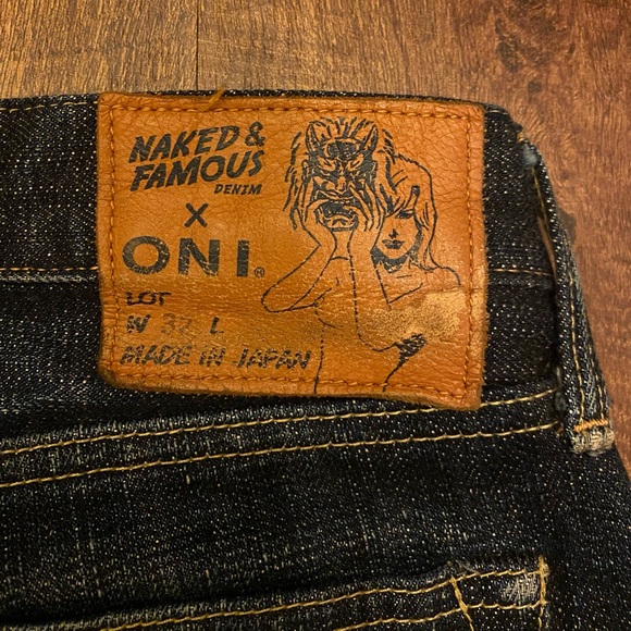 *SOLD* Rare Naked & Famous x Oni Selvedge Denim Jeans Size W32 x L32 - Picture 2 of 16